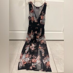 Floral Black Maxi Dress
